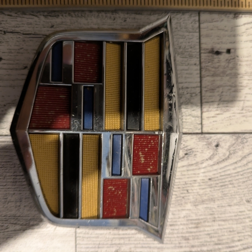 Cadillac Car Emblem - Silver, Red, Yellow, Black - Picture 3 of 7